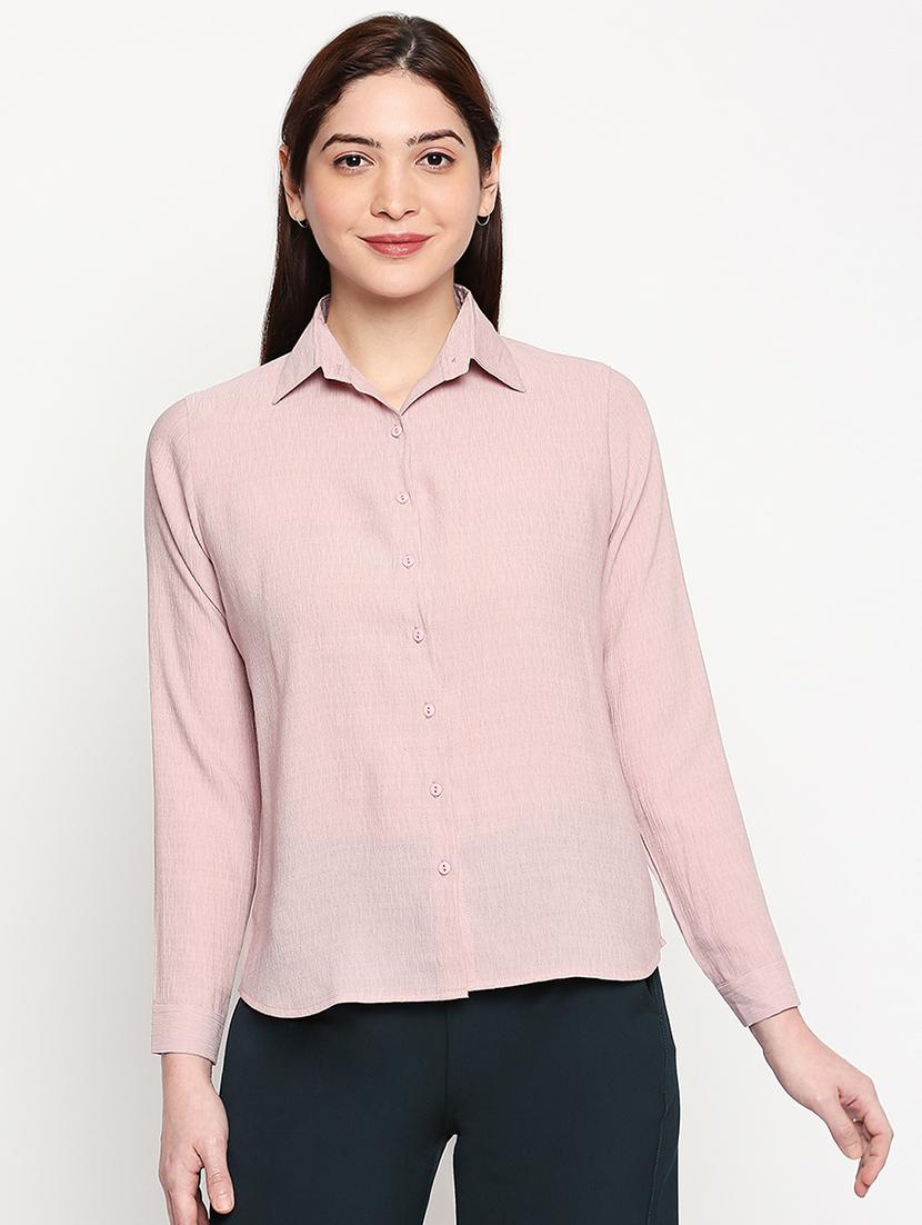 pink solid regular shirt - 17709507 - Zoom Image - 1