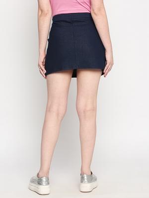 high rise denim skirt - 17709552 - Standard Image - 3