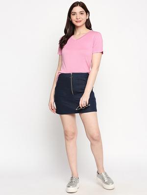 high rise denim skirt - 17709552 - Standard Image - 4