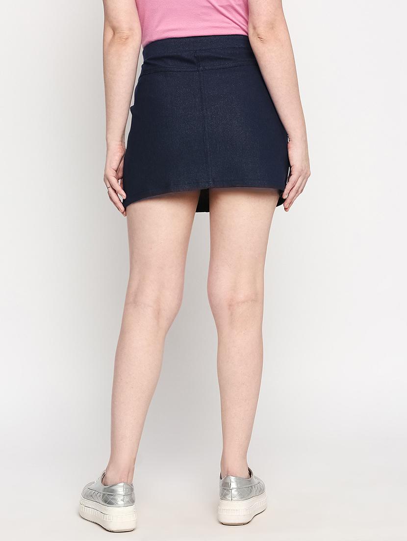 high rise denim skirt - 17709552 - Zoom Image - 3