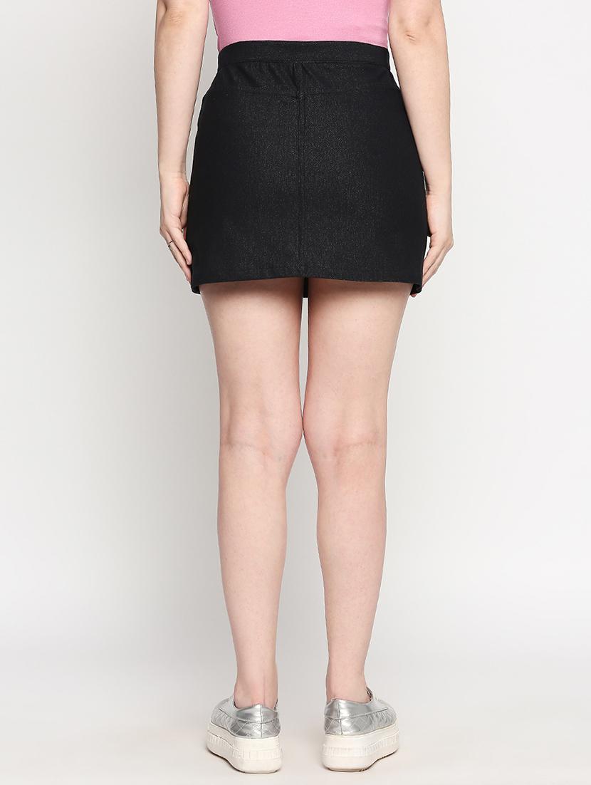high rise denim skirt - 17709553 - Zoom Image - 3