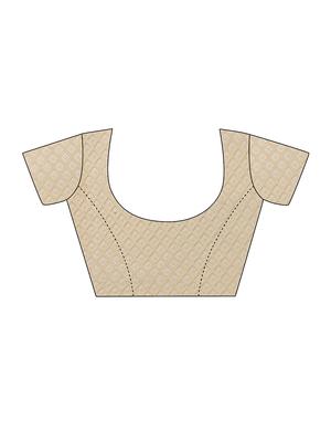 pastel net solid saree with blouse - 17709572 - Standard Image - 3