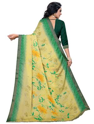 floral printed saree with blouse - 17709602 - Standard Image - 2