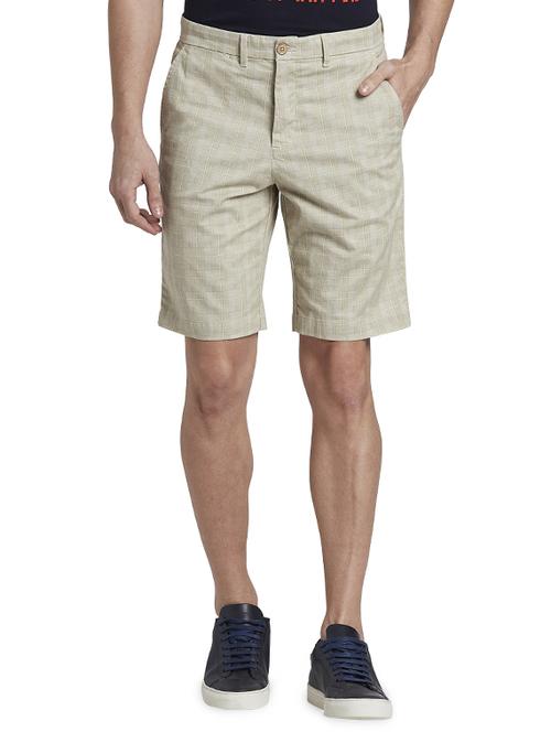 beige checkered bermuda shorts - 17709633 - Standard Image - 1