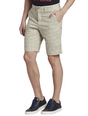 beige checkered bermuda shorts - 17709633 - Standard Image - 2