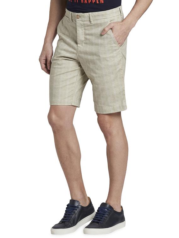 beige checkered bermuda shorts - 17709633 - Zoom Image - 2