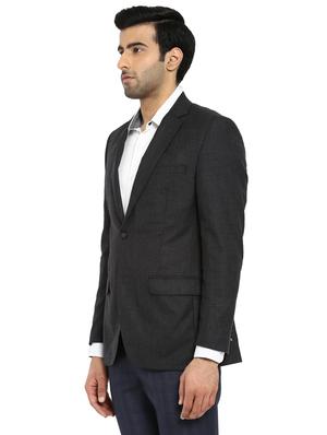 grey single breasted formal blazer - 17709648 - Standard Image - 2