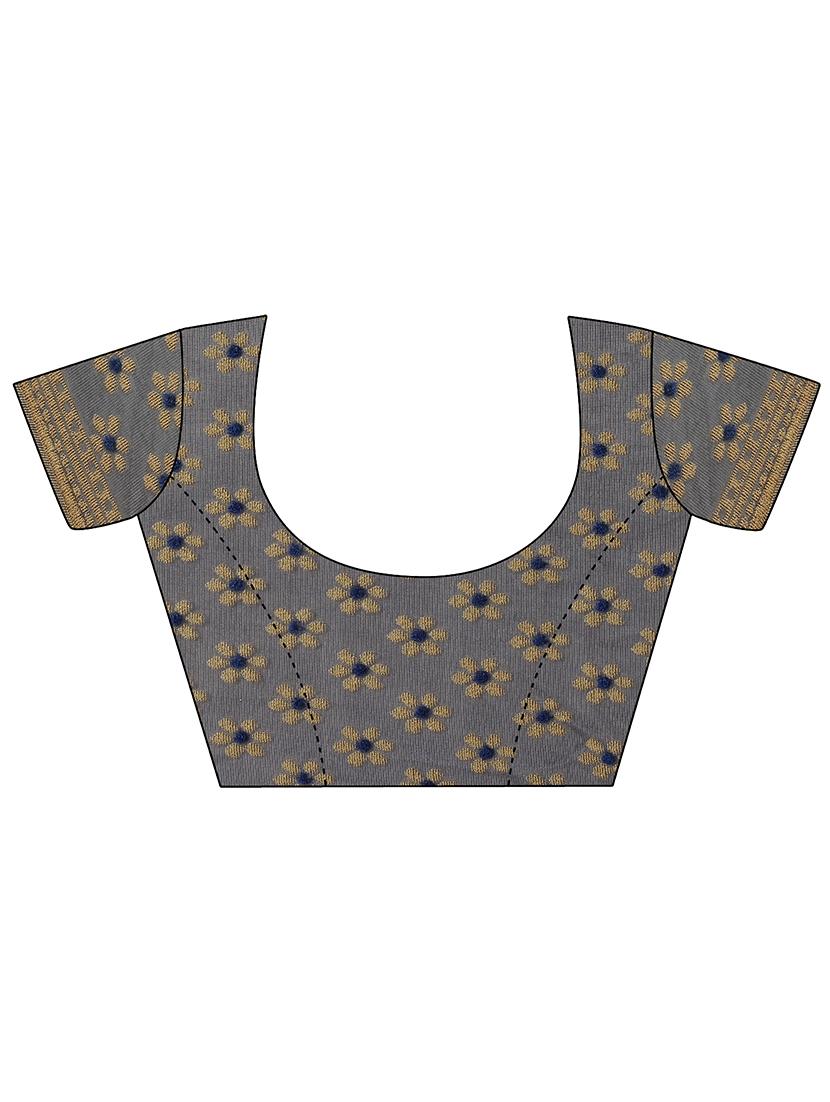 brasso work woven saree with blouse - 17709891 - Zoom Image - 3