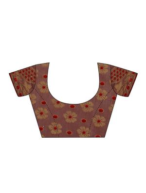 brasso work woven saree with blouse - 17709907 - Standard Image - 3