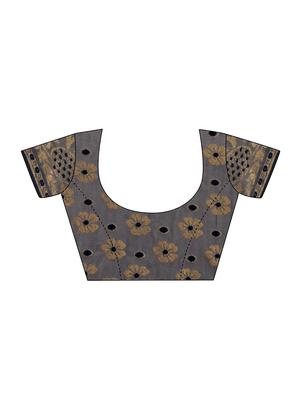 brasso work woven saree with blouse - 17709946 - Standard Image - 3