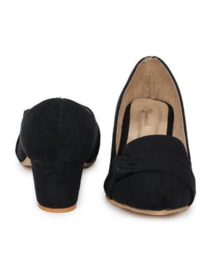 black suede slip on pumps - 17710094 - Standard Image - 3