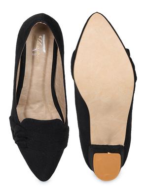 black suede slip on pumps - 17710094 - Standard Image - 4