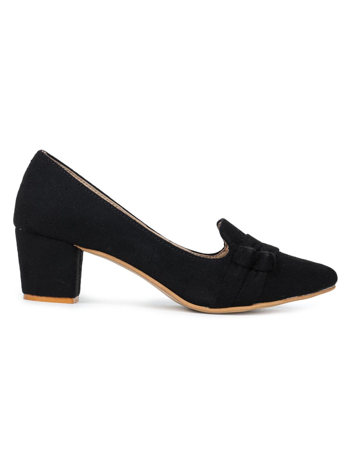 black suede slip on pumps - 17710094 - Zoom Image - 2