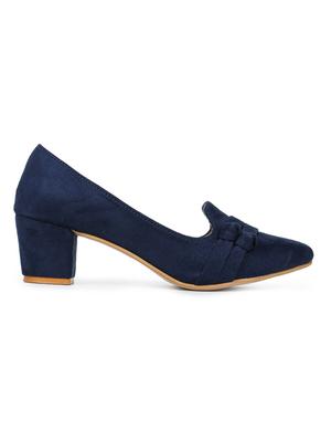 blue suede slip on pumps - 17710095 - Standard Image - 2