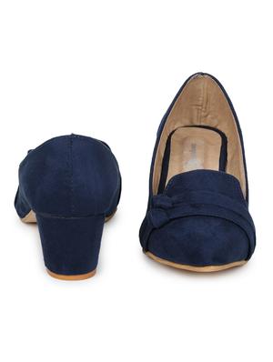 blue suede slip on pumps - 17710095 - Standard Image - 3
