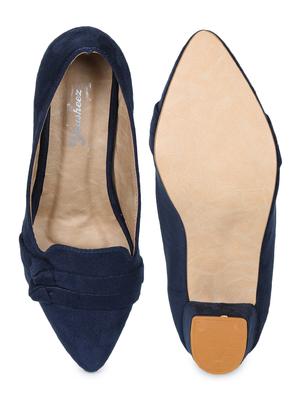 blue suede slip on pumps - 17710095 - Standard Image - 4