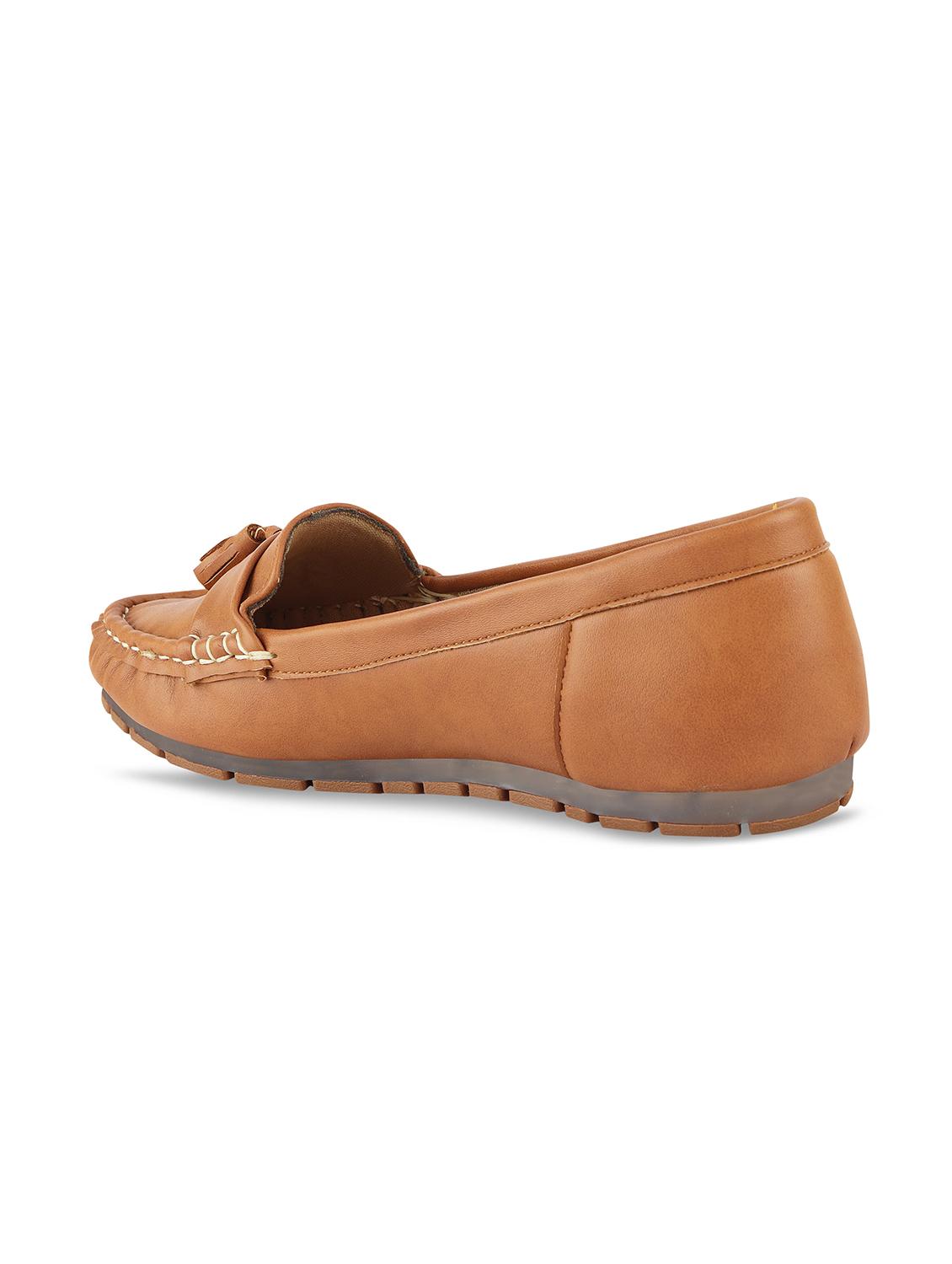 tan synthetic slip on loafers - 17710124 - Zoom Image - 3
