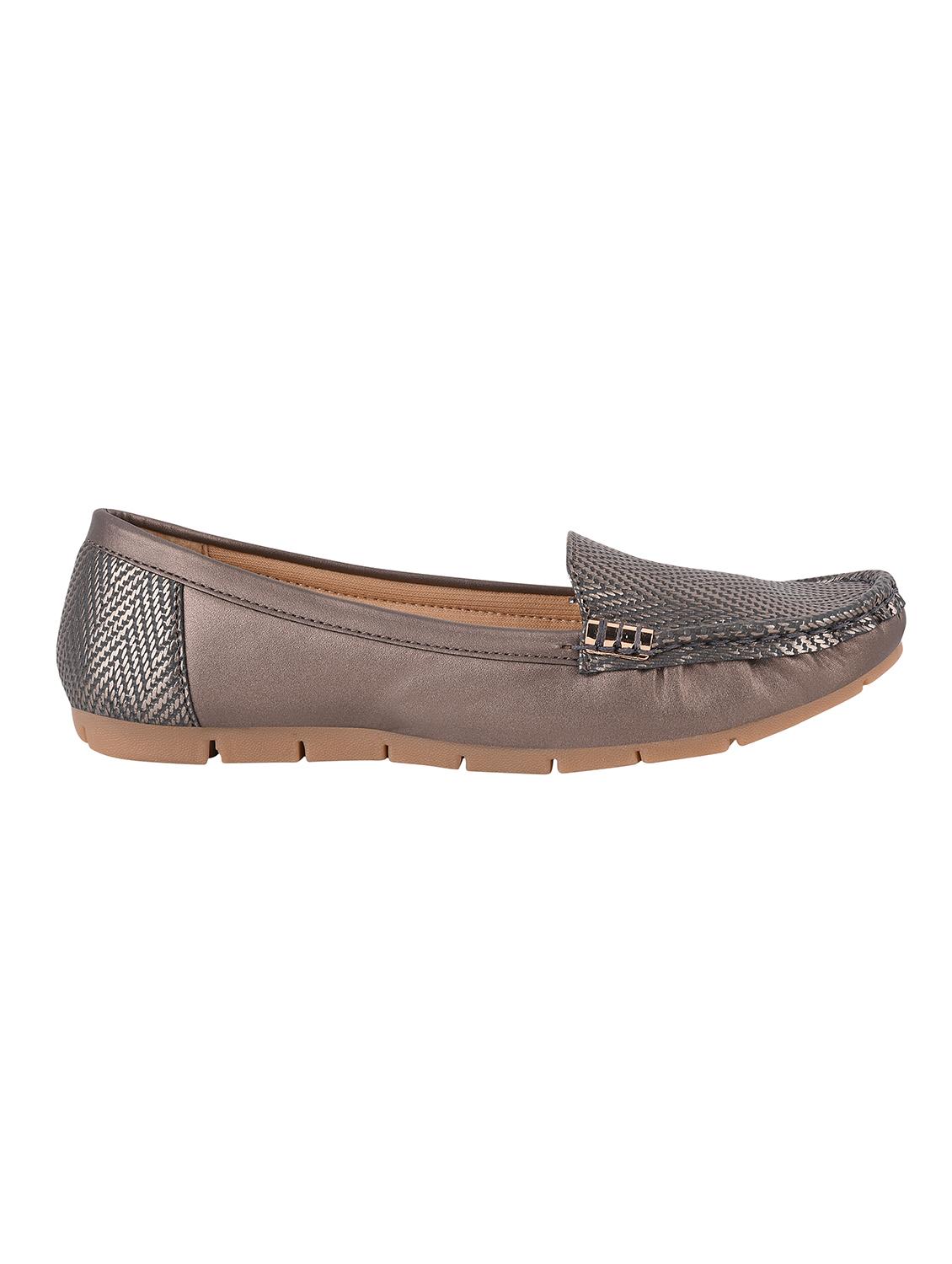 metallic synthetic slip on loafers - 17710125 - Zoom Image - 2