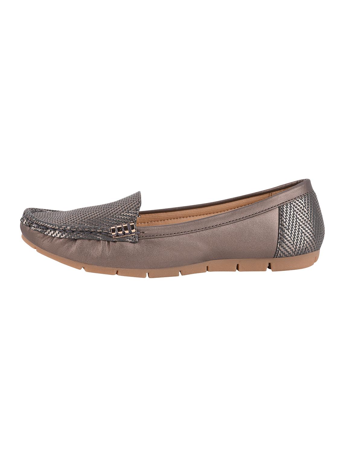 metallic synthetic slip on loafers - 17710125 - Zoom Image - 3