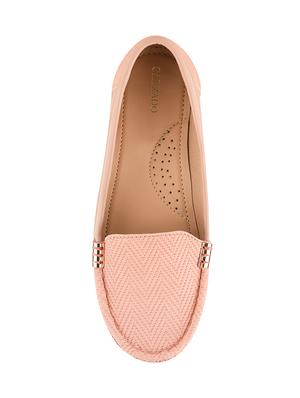 pink synthetic slip on loafers - 17710126 - Standard Image - 4