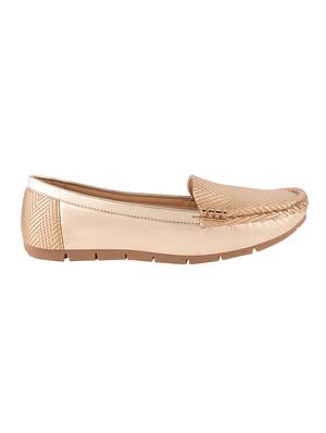 gold synthetic slip on loafers - 17710127 - Standard Image - 2