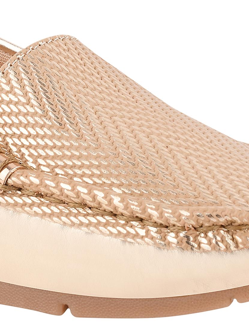 gold synthetic slip on loafers - 17710127 - Zoom Image - 5