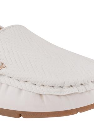 white synthetic slip on loafers - 17710128 - Standard Image - 5