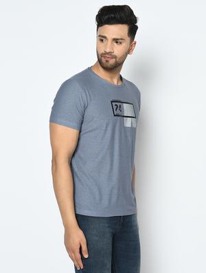 blue typographic chest print t-shirt - 17710156 - Standard Image - 2