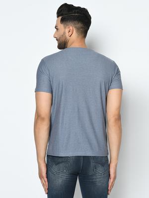 blue typographic chest print t-shirt - 17710156 - Standard Image - 4