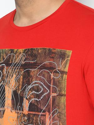 red all over print t-shirt - 17710188 - Standard Image - 4