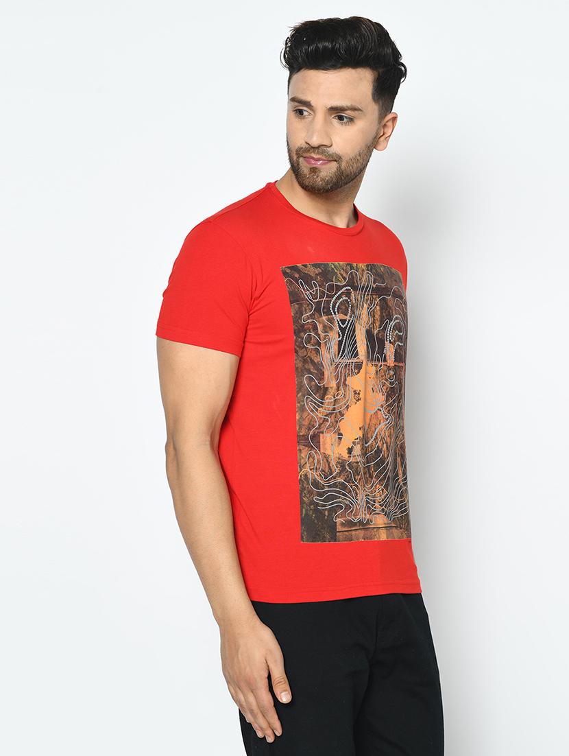 red all over print t-shirt - 17710188 - Zoom Image - 2