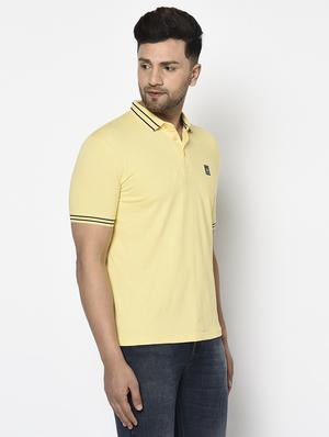 yellow solid polo t-shirt - 17710198 - Standard Image - 2