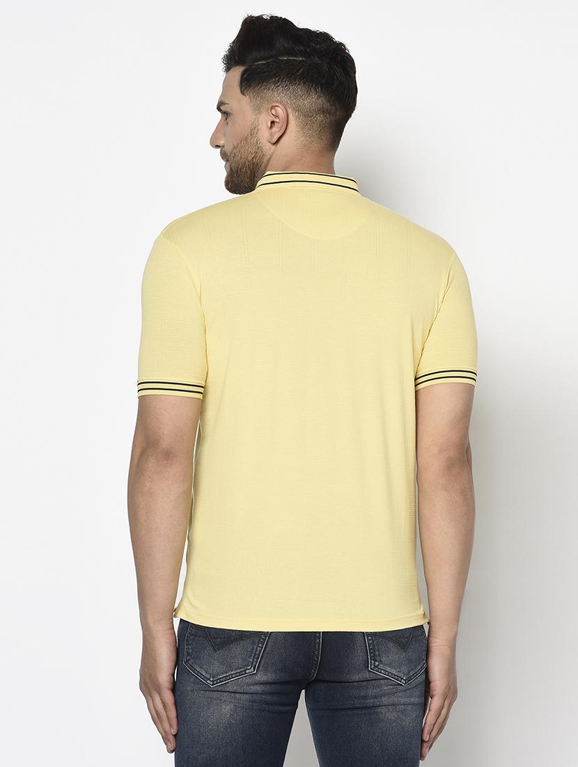 yellow solid polo t-shirt - 17710198 - Zoom Image - 4