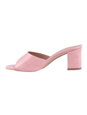 pink synthetic slip on sandals - 17710323 - Standard Image - 3