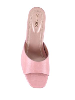 pink synthetic slip on sandals - 17710323 - Standard Image - 5