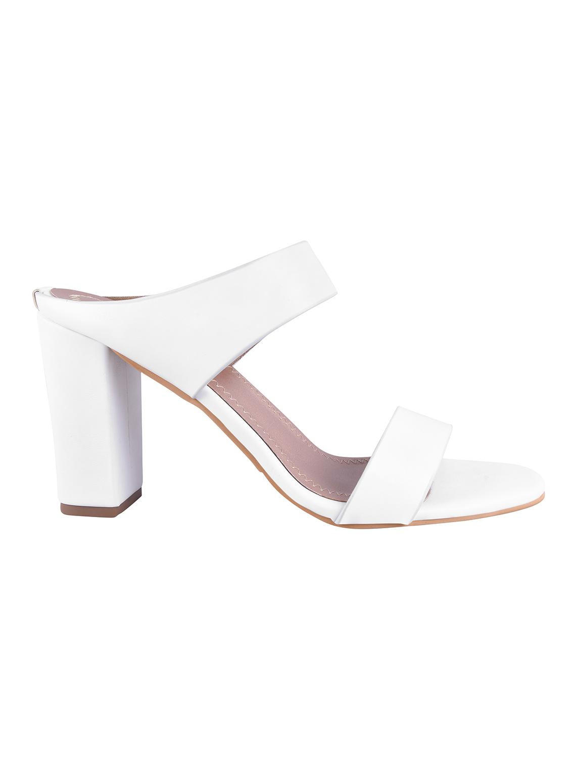 white synthetic slip on sandals - 17710325 - Zoom Image - 2