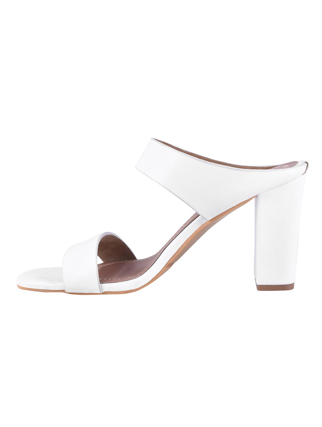 white synthetic slip on sandals - 17710325 - Zoom Image - 3