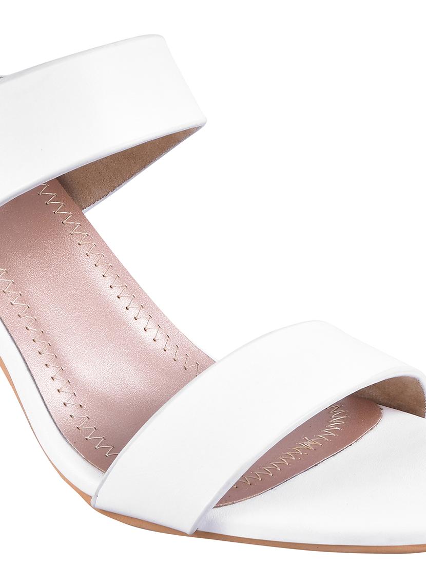 white synthetic slip on sandals - 17710325 - Zoom Image - 5