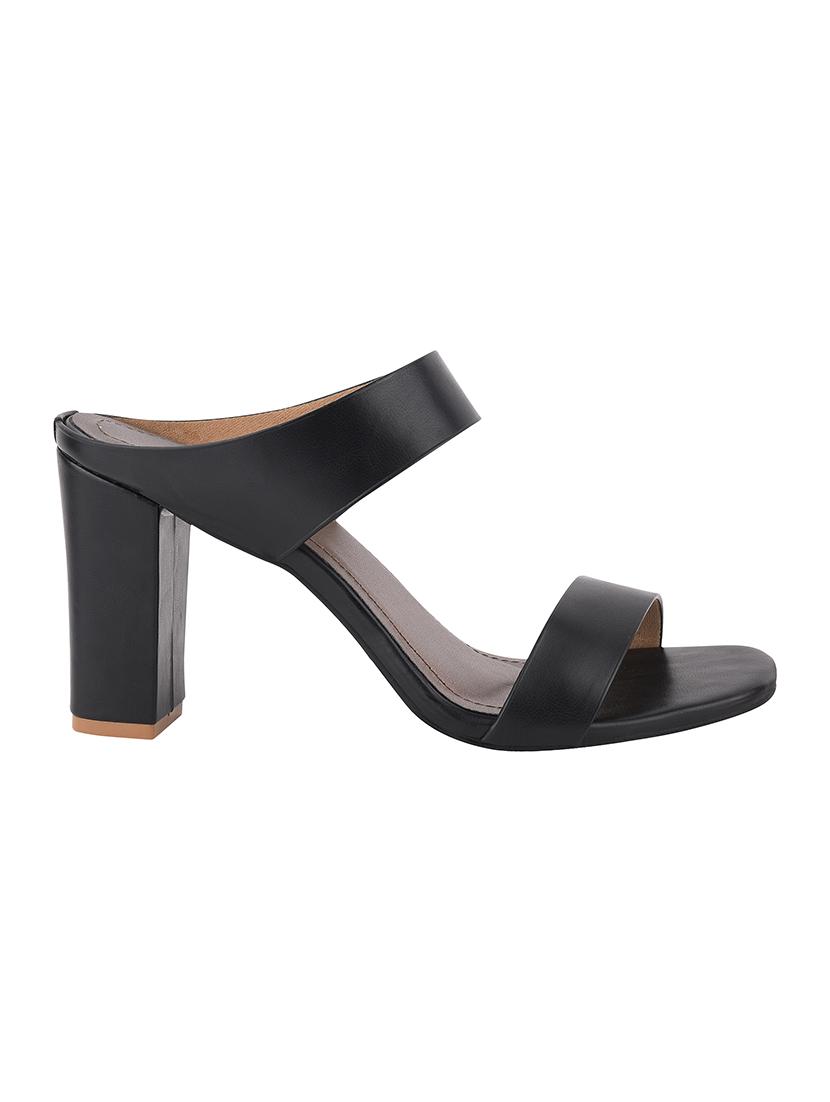 black synthetic slip on sandals - 17710326 - Zoom Image - 2