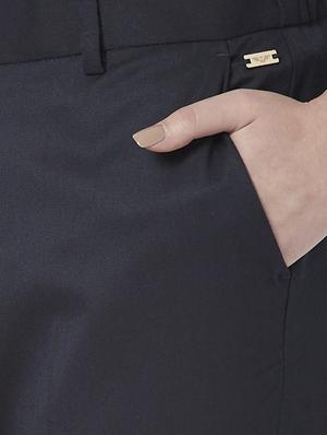 high rise flat front trouser - 17710598 - Standard Image - 5