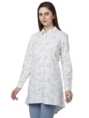 concealed placket floral shirt - 17710631 - Standard Image - 2