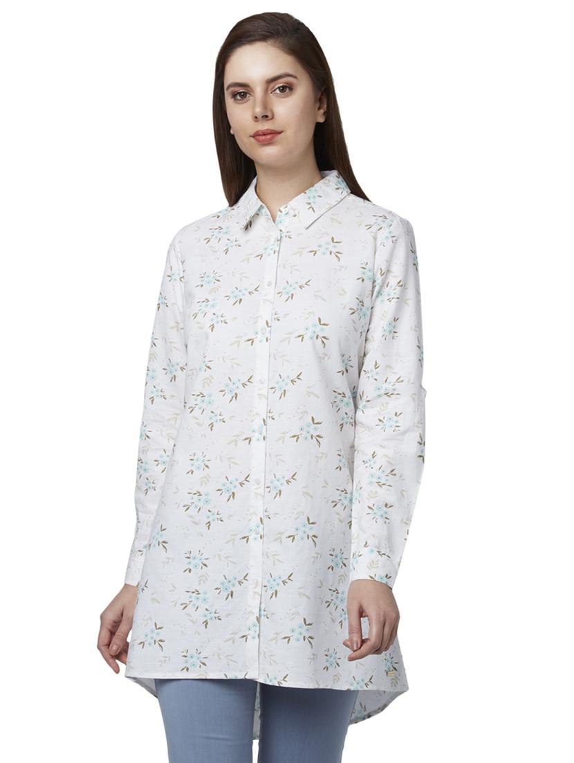 concealed placket floral shirt - 17710631 - Zoom Image - 1