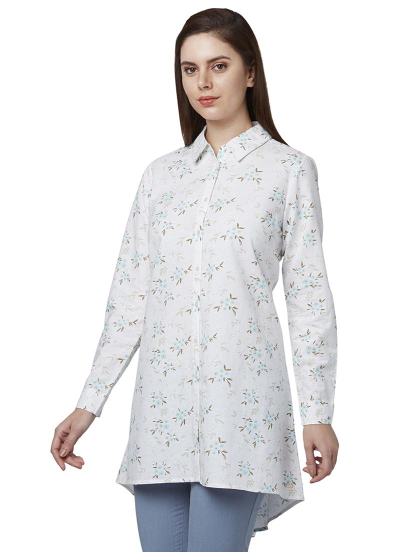 concealed placket floral shirt - 17710631 - Zoom Image - 2