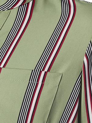 mandarin neck striped shirt - 17710684 - Standard Image - 5