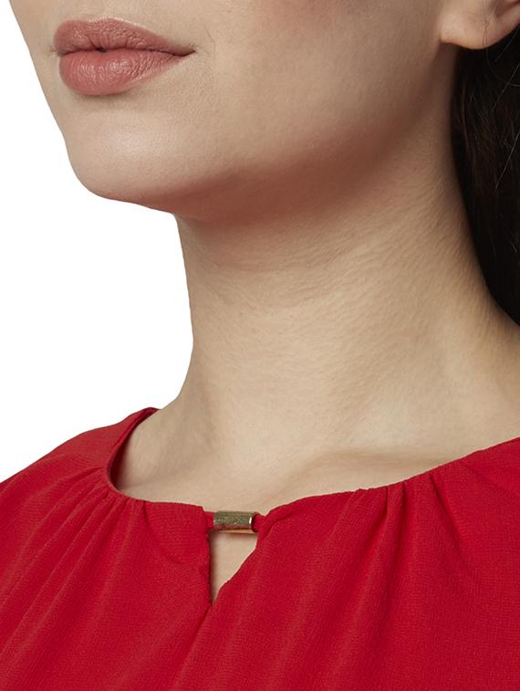 key hole neck bell sleeved top - 17710727 - Zoom Image - 6