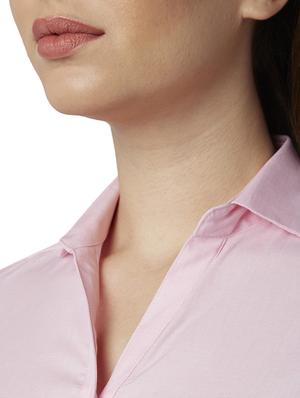 curved hem solid shirt - 17710735 - Standard Image - 6