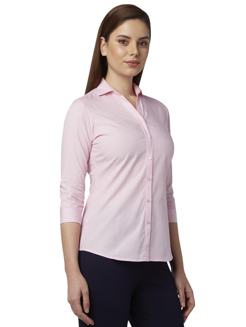 curved hem solid shirt - 17710735 - Zoom Image - 3