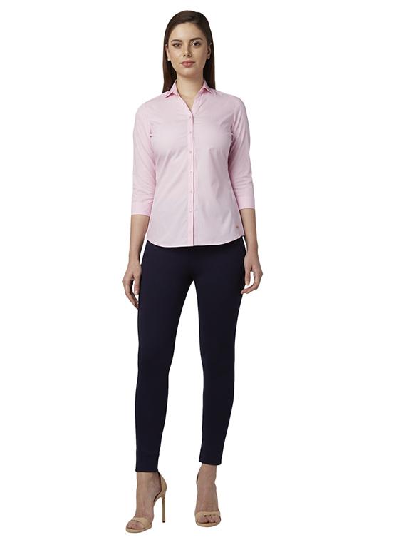 curved hem solid shirt - 17710735 - Zoom Image - 5