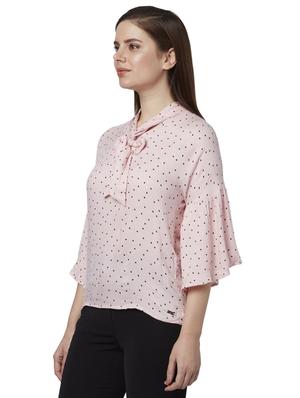 bell sleeved polka dot top - 17710742 - Standard Image - 2