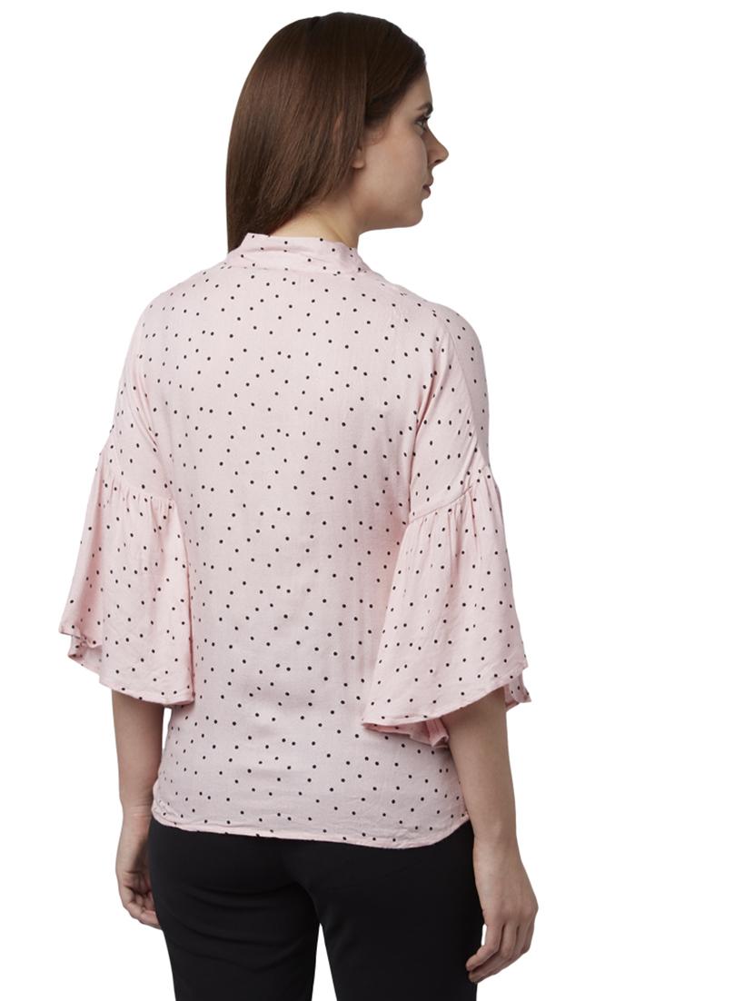 bell sleeved polka dot top - 17710742 - Zoom Image - 4